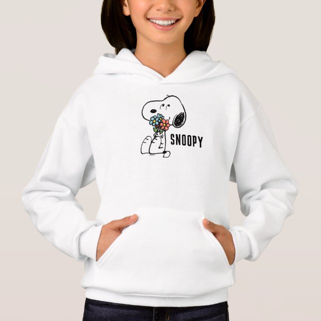 Peanuts | Snoopy Stop & Smell the Flowers Hoodie (Front)