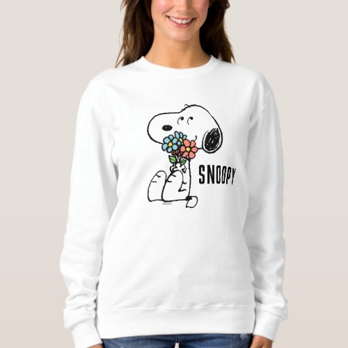 Peanuts  Snoopy Stop  Smell the Flowers Sweatshirt