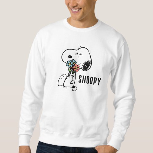 Peanuts  Snoopy Stop  Smell the Flowers Sweatshirt