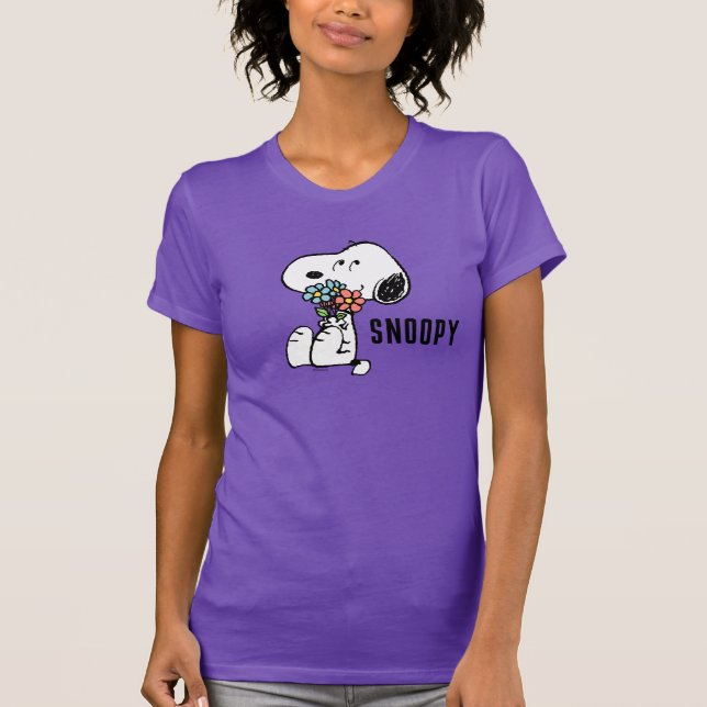 Peanuts | Snoopy Stop & Smell the Flowers T-Shirt (Front)