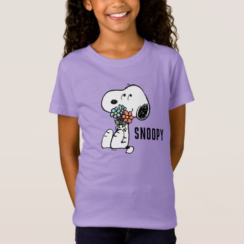 Peanuts  Snoopy Stop  Smell the Flowers T_Shirt