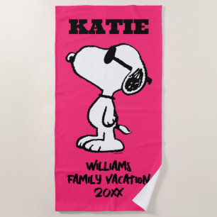 Peanuts   Snoopy Sunglasses Family Vacation Beach Towel