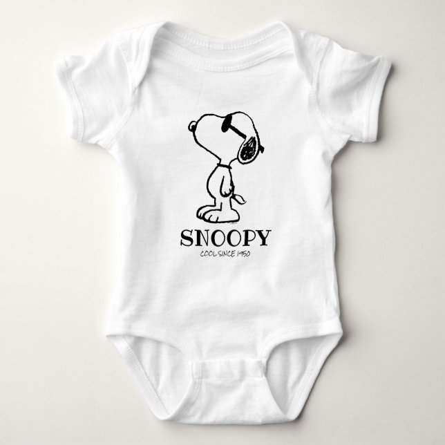 Peanuts | Snoopy Sunglasses Ponder Baby Bodysuit (Front)