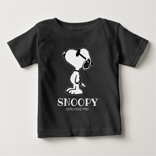 Peanuts  Snoopy Sunglasses Ponder Baby T_Shirt