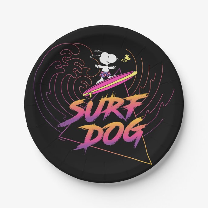 Peanuts | Snoopy Surf Dog Paper Plates