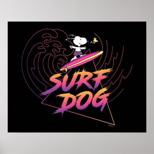 Peanuts  Snoopy Surf Dog Poster