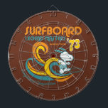 Peanuts | Snoopy Surfboard Longboard Competition Dart Board<br><div class="desc">Check out this fun Peanuts design featuring Snoopy.</div>