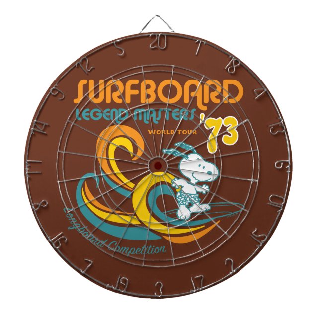 Peanuts | Snoopy Surfboard Longboard Competition Dart Board (Front)