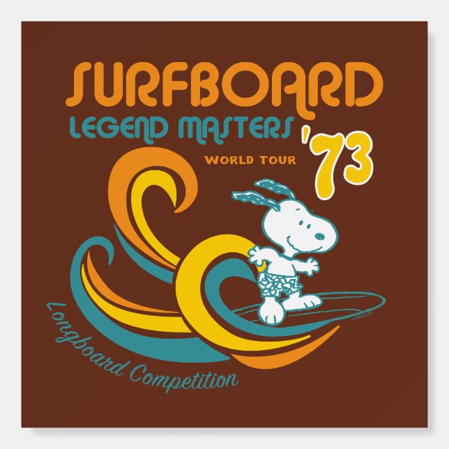 Peanuts | Snoopy Surfboard Longboard Competition Foam Board (Front)