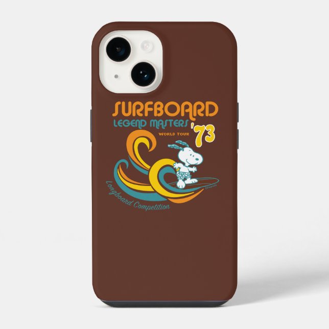 Peanuts | Snoopy Surfboard Longboard Competition Iphone Case (Back)