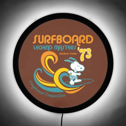 Peanuts  Snoopy Surfboard Longboard Competition LED Sign