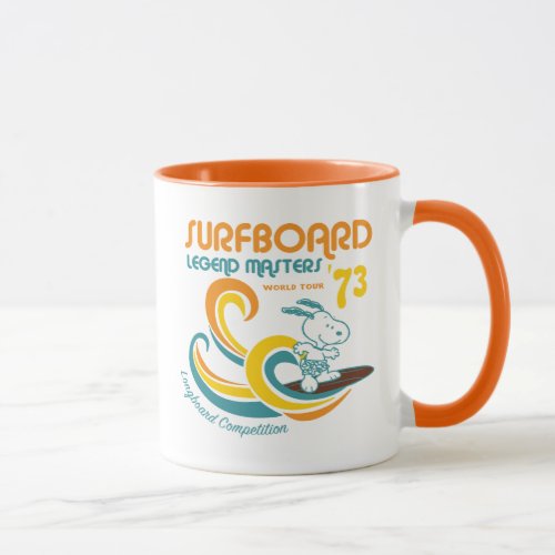 Peanuts  Snoopy Surfboard Longboard Competition Mug