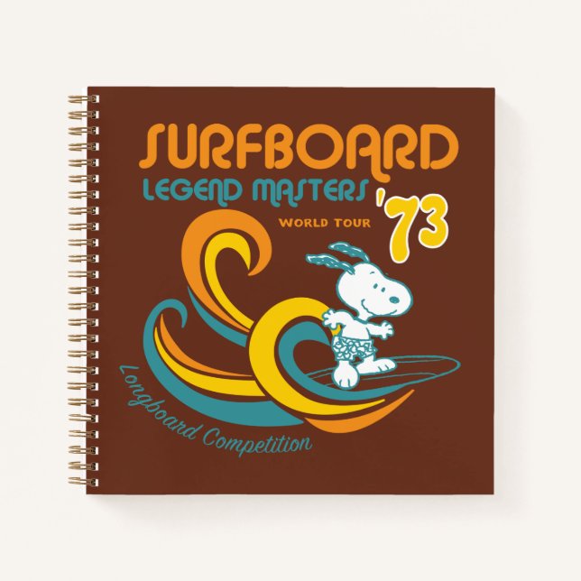 Peanuts | Snoopy Surfboard Longboard Competition Notebook (Front)