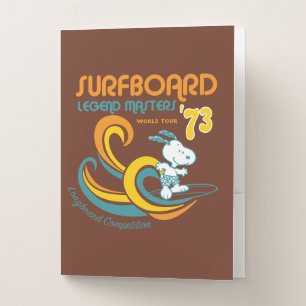 Peanuts Snoopy Surfboard Longboard Competition Pocket Folder