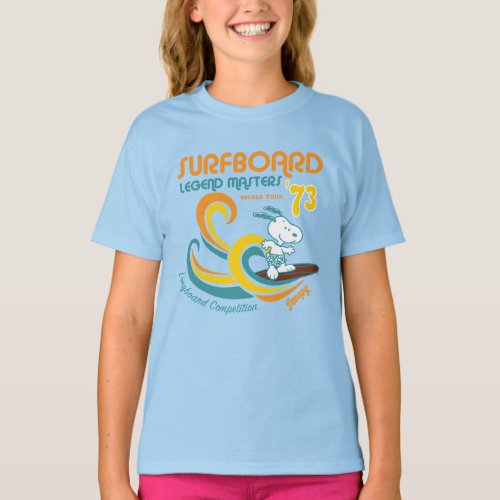 Peanuts  Snoopy Surfboard Longboard Competition T_Shirt
