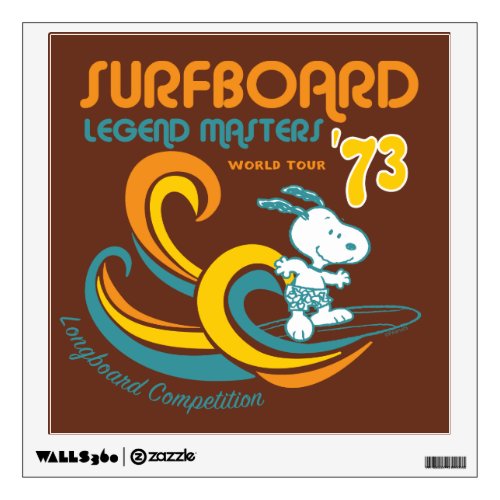 Peanuts  Snoopy Surfboard Longboard Competition Wall Decal