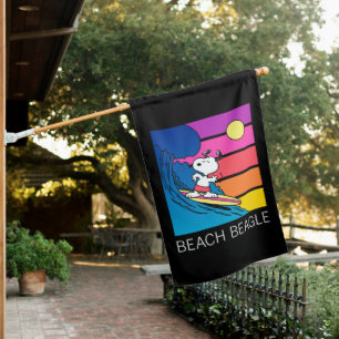 Peanuts Snoopy Surfing House Flag