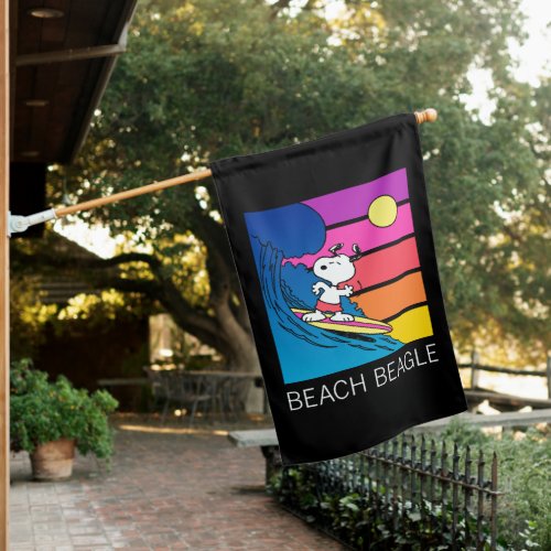 Peanuts  Snoopy Surfing House Flag