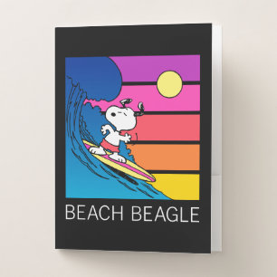 Peanuts   Snoopy Surfing Pocket Folder