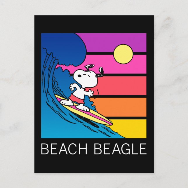 Peanuts | Snoopy Surfing Postcard (Front)