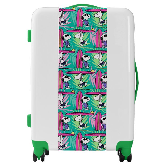 Peanuts | Snoopy Teal Surf Pattern Luggage (Front)