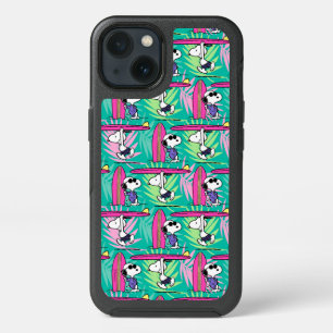 Peanuts   Snoopy Teal Surf Pattern iPhone 13 Case