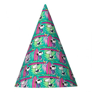 Peanuts | Snoopy Teal Surf Pattern Party Hat