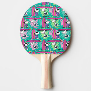 Peanuts   Snoopy Teal Surf Pattern Ping Pong Paddle