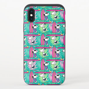 Peanuts   Snoopy Teal Surf Pattern iPhone X Slider Case