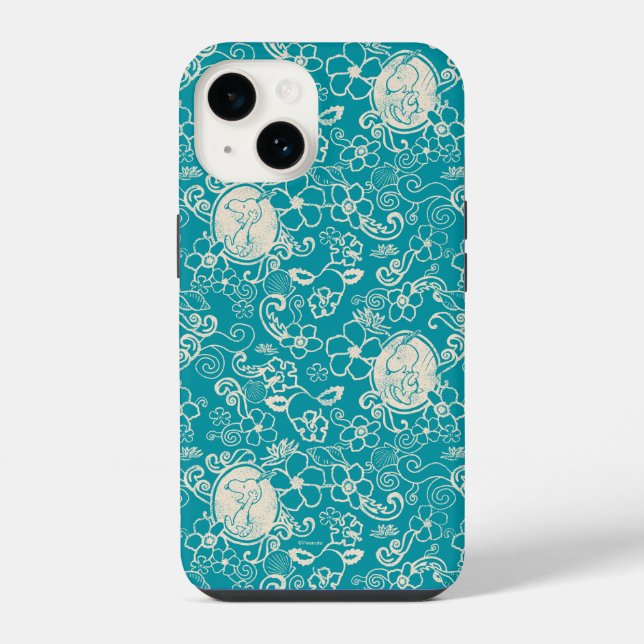 Peanuts | Snoopy Teal Tropical Beach Pattern Iphone Case (Back)