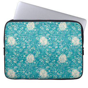 Peanuts   Snoopy Teal Tropical Beach Pattern Laptop Sleeve