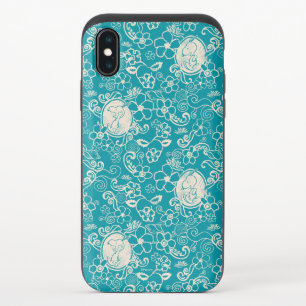 Peanuts   Snoopy Teal Tropical Beach Pattern iPhone X Slider Case
