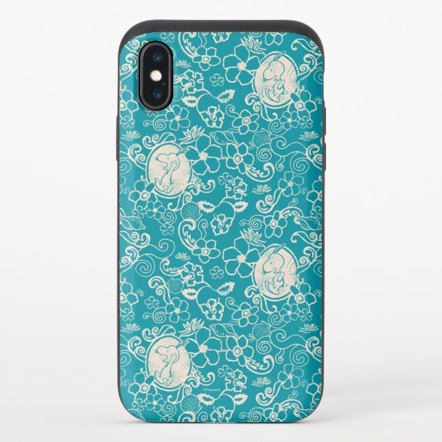 Peanuts | Snoopy Teal Tropical Beach Pattern Uncommon iPhone Case (Back)