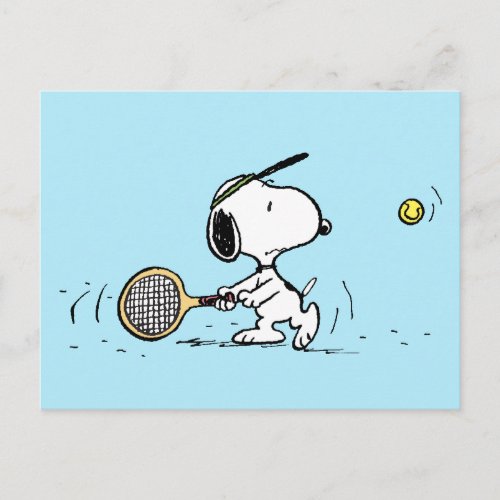 Peanuts  Snoopy Tennis Player Postcard