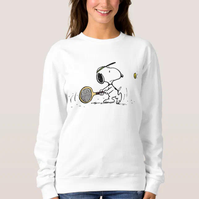 Peanuts | Snoopy Tennis Player Sweatshirt | Zazzle