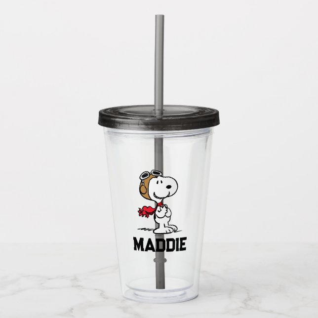 Peanuts | Snoopy The Flying Ace Acrylic Tumbler (Front)