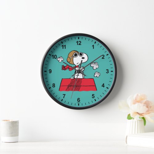 Peanuts  Snoopy the Flying Ace  Add Your Name Clock