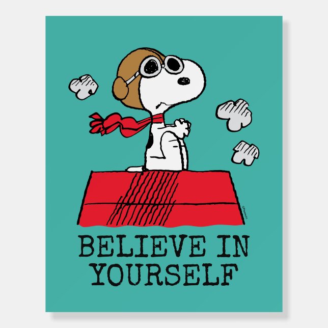 Peanuts | Snoopy the Flying Ace | Add Your Name Foam Board (Front)