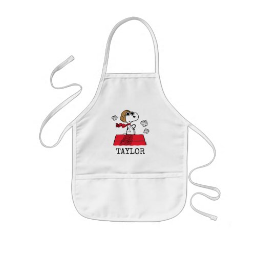 Peanuts  Snoopy the Flying Ace  Add Your Name Kids Apron