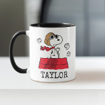Peanuts | Snoopy The Flying Ace | Add Your Name Mug at Zazzle