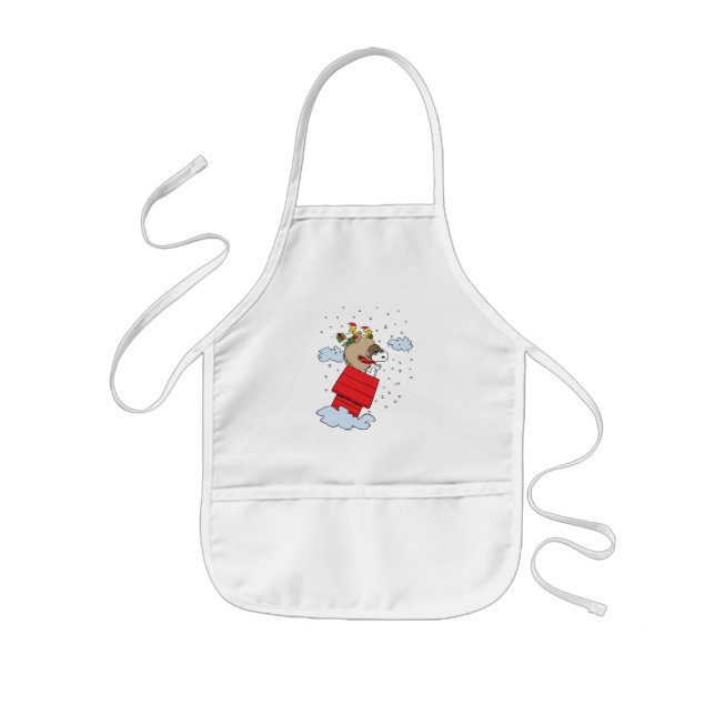 Peanuts | Snoopy the Flying Ace at Christmas Kids' Apron (Front)