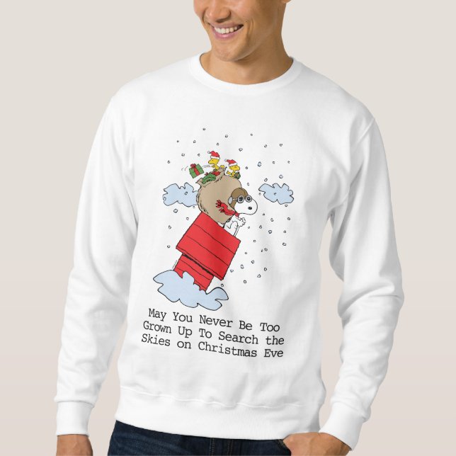Peanuts | Snoopy the Flying Ace at Christmas Sweatshirt (Front)