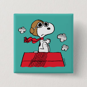 Peanuts   Snoopy the Flying Ace Button