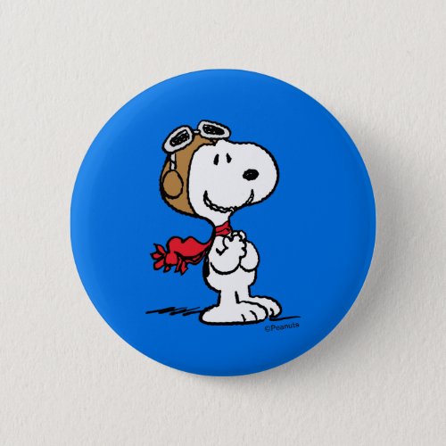 Peanuts  Snoopy The Flying Ace Button