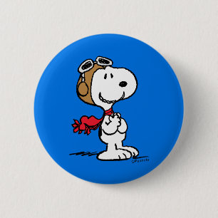 Peanuts   Snoopy The Flying Ace Button