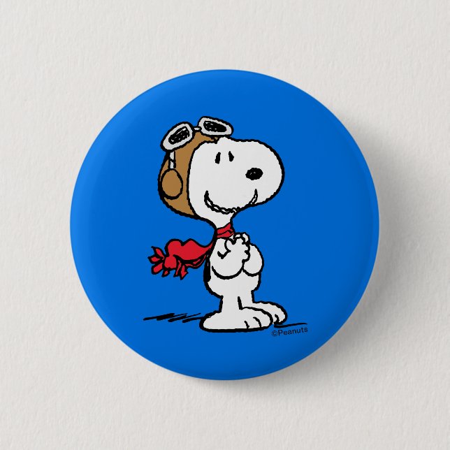 Peanuts | Snoopy The Flying Ace Button (Front)