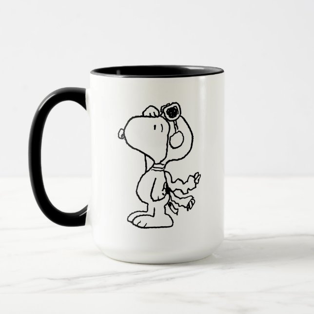 Peanuts | Snoopy the Flying Ace BW Mug (Left)