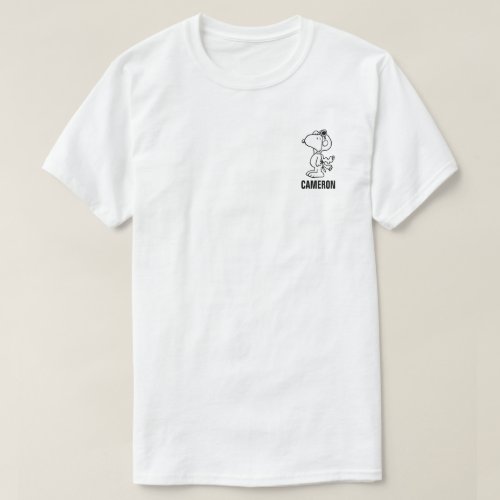 Peanuts  Snoopy the Flying Ace BW T_Shirt