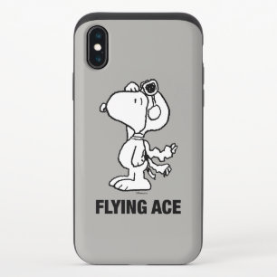 Peanuts   Snoopy the Flying Ace BW iPhone X Slider Case