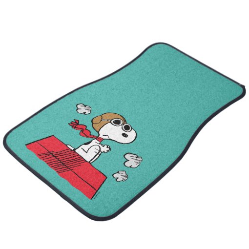 Peanuts Snoopy the Flying Ace Car Floor Mat Zazzle